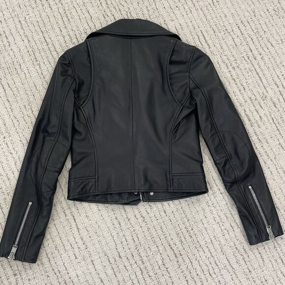 Aritzia Talula Real Leather Jacket Black XXS - Picture 7 of 7